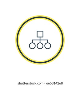 Vector Illustration Of Structure Outline. Beautiful Management Element Also Can Be Used As Scheme  Element.