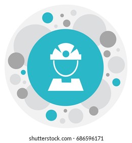 Vector Illustration Of Structure Symbol On Workman Icon. Premium Quality Isolated Builder Element In Trendy Flat Style.