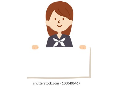 Vector illustration of a student