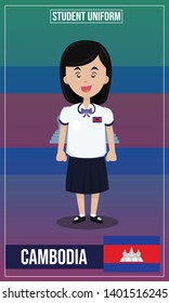 Vector illustration of Student costume of The world