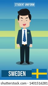 Vector illustration of Student costume of The world