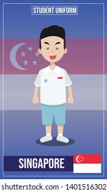Vector illustration of Student costume of The world