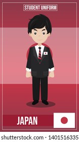 Vector illustration of Student costume of The world
