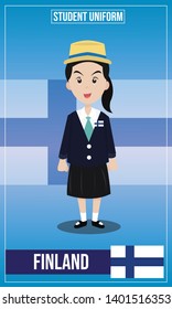 Vector illustration of Student costume of The world