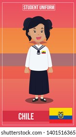 Vector illustration of Student costume of The world