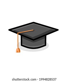 vector illustration of a student or sorority graduation cap in a simple flat style.
