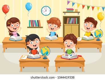 Vector Illustration Of Students