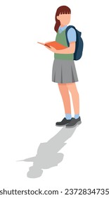 vector illustration of students in different postures