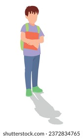 vector illustration of students in different postures