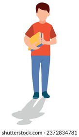 vector illustration of students in different postures