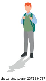 vector illustration of students in different postures