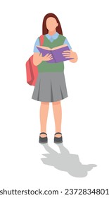 vector illustration of students in different postures