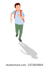 vector illustration of students in different postures