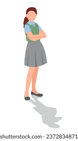 vector illustration of students in different postures