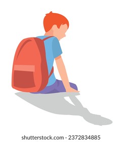 vector illustration of students in different postures