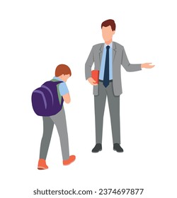 vector illustration of students in different postures