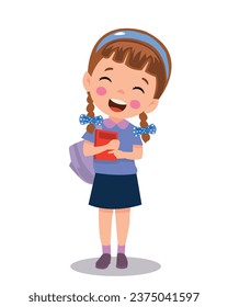 vector illustration of students in different postures