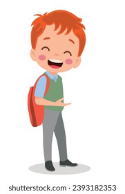 vector illustration of students in different postures