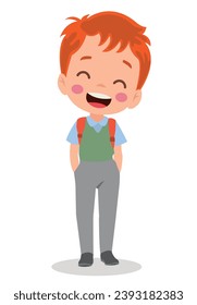 vector illustration of students in different postures
