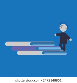 Ilustración vectorial de estudiantes en diferentes posturas