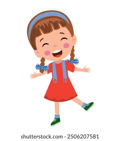 vector illustration of students in different postures