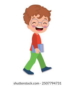 vector illustration of students in different postures