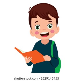 vector illustration of students in different postures