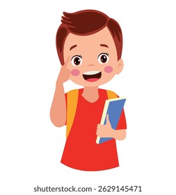 vector illustration of students in different postures