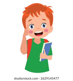 vector illustration of students in different postures