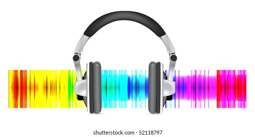 Vector illustration of studio headphones