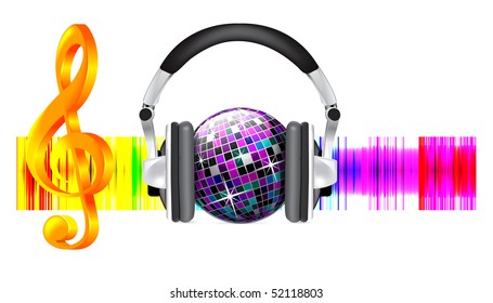 Vector illustration of studio headphones