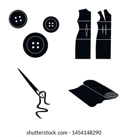 Vector illustration of studio and industry sign. Set of studio and sewing vector icon for stock.