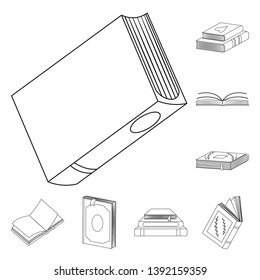 Vector illustration of study  and literature  icon. Set of study  and source stock symbol for web.