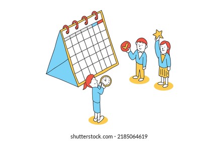 Vector illustration of Study plan concept.
