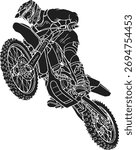 Vector illustration of a Stunt motorcycle