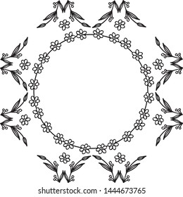 Vector illustration style of card for elegant wreath frames