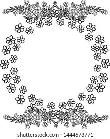 Vector illustration style of card for elegant wreath frames