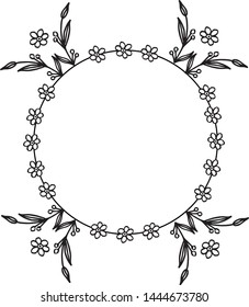 Vector illustration style of card for elegant wreath frames