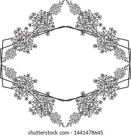 Vector illustration style of card for very beautiful leaf flower frame