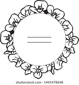 Vector illustration style of card for very beautiful leaf flower frame