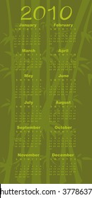 Vector Illustration of style design Calendar for 2010