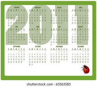 Vector Illustration of style design Calendar for 2011