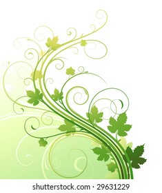 Vector illustration of style Floral Background