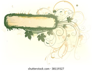 Vector illustration of style Floral Decorative frame