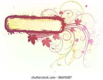 Vector illustration of style Floral Decorative frame