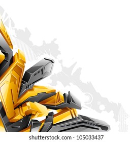 Vector illustration in style graffiti.