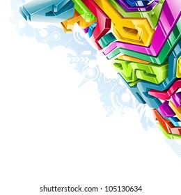Vector illustration in style graffiti.