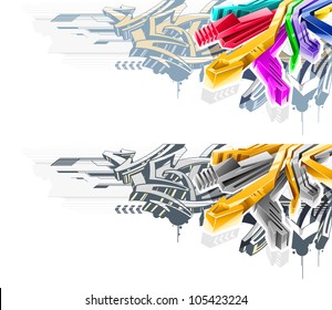 Vector illustration in style graffiti.