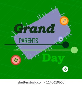 Vector illustration in the style of handmade to the day of the grandparents