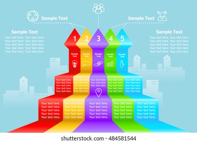 Vector illustration in style of infographic and flat design on the subject of business.